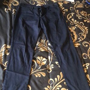 Dark blue navy jean style pants. Stretchy